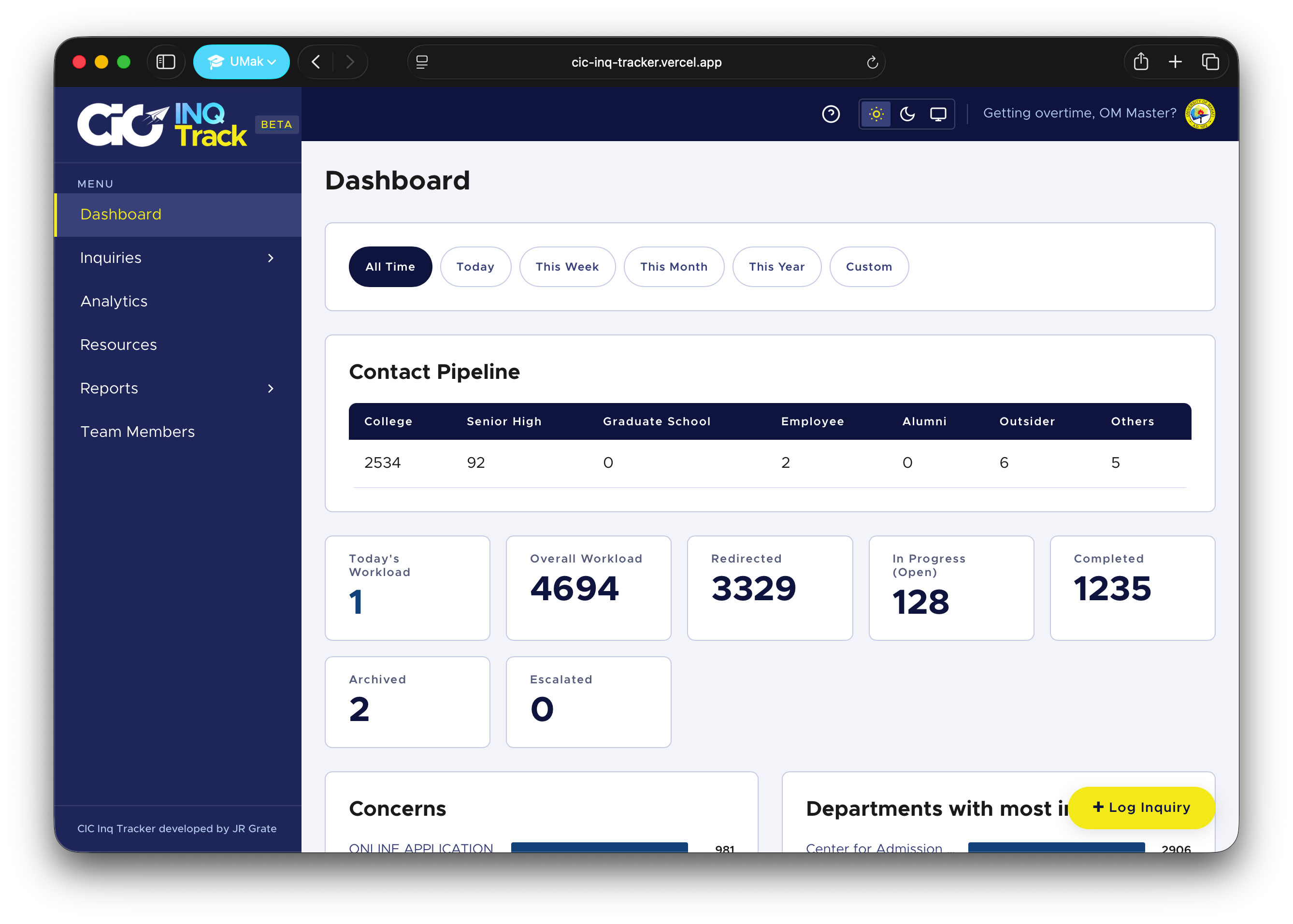 INQ Track screenshot